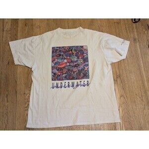 Vtg 90s Aquarium of the Americas T Shirt XL Janeen L Mason Underwater Fish...